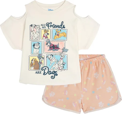 Miniatura 16 de Disney Conjunto de camiseta y pantalones cortos de felpa francesa, tallas de bebé a niño grande (12 meses - 14-16)