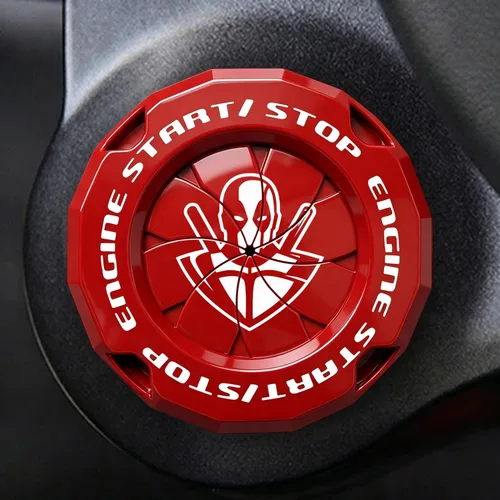 Miniatura 22 de Tybasthe Cubierta de Botón de Arranque por Empuje Giratorio, Accesorios de Coche Joker, Cubierta de Botón de Arranque y Parada del Motor, Pegatinas