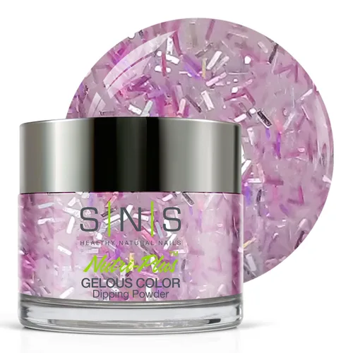 Miniatura 41 de SNS Polvo de inmersión de uñas, polvo de inmersión de color geloso, rosa brillante (rojo/magenta, brillante), color de uñas acrílico de larga