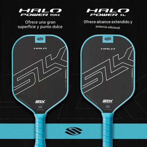 Miniatura 4 de Selkirk Sport SLK Halo Paleta de Pickleball de Fibra de Carbono Cruda Diseñada en los Estados Unidos Elige la potencia de fibra de carbono cruda