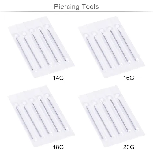 Miniatura 8 de JIESIBAO Juego de 66-113 piercings mixtos para todos los piercings de acero inoxidable 14G 16G 18G 20G nariz tabique cartílago tragus, aretes