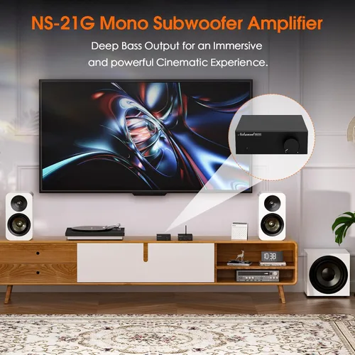 Miniatura 2 de Nobsound Mini amplificador de subwoofer mono: amplificador de alta fidelidad de 100 W con TPA3116 y filtro de paso bajo para cine en casa, agitador