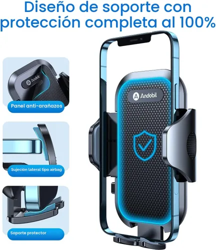 Miniatura 3 de andobil 2026 Soporte para teléfono de coche mejorado para ranura, clip de metal resistente militar para ventilación de teléfono para su automóvil