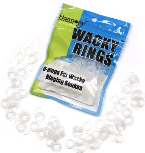 Miniatura 12 de (100pk) – O-Rings for Wacky Rigging Senkos/Worms/Soft Stickbaits – Bait Saver Orings for Senko Worm – Save Your Baits from Tearing While Wacky Neko
