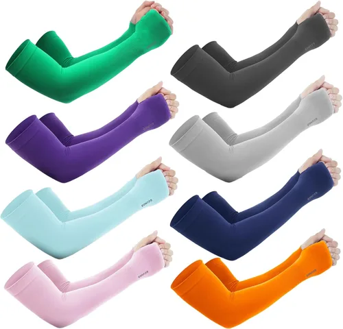 GOUNOD Mangas de enfriamiento con protección solar para los brazos con orificios para el pulgar, jardinería, deportes al aire libre, entrenamiento,