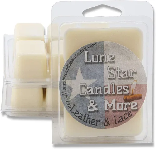 Miniatura 10 de Velas de estrella solitaria perfumadas de cuero y cera derretida a mano de más, auténtico aroma de cuero genuino, 6 cubos de cera fuertemente
