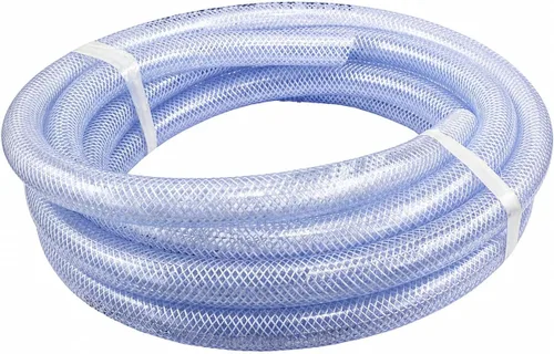 Miniatura 2 de Duda Energy HPpvc100-025ft Manguera de vinilo resistente a productos químicos y UV, tubería de PVC flexible transparente trenzada de alta presión