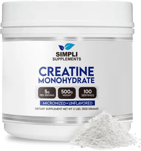 Polvo de monohidrato de creatina pura 0.17 oz por porción | Creatina en polvo de 17.64 oz para hombres y mujeres | Suplemento nutricional de