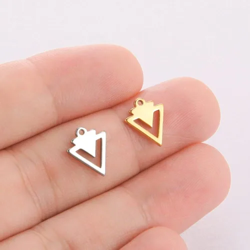 Miniatura 6 de kkjoy 5 dijes de acero inoxidable para hacer joyas y manualidades, varios colgantes pequeños, suministros de manualidades, accesorios para pulseras