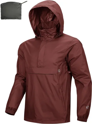 Miniatura 64 de Outdoor Ventures Chaqueta de lluvia para hombre, impermeable, ligera, plegable, para senderismo, golf, correr