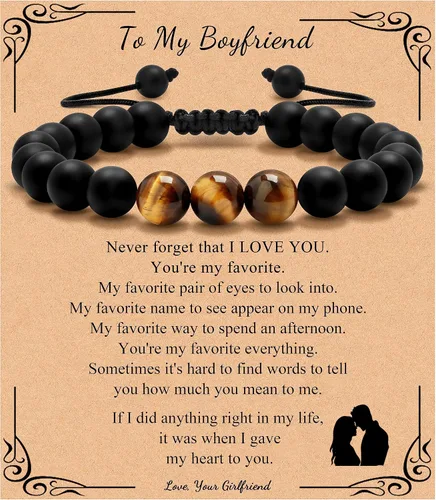 Miniatura 22 de Pulsera de regalos para hombres para papá hijo mi hombre novio marido hermano nieto abuelo papá bonus sobrino tío cumpleaños día del padre