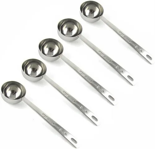 Miniatura 3 de Cuchara medidora de café de acero inoxidable de 1 cucharada, juego de 1
