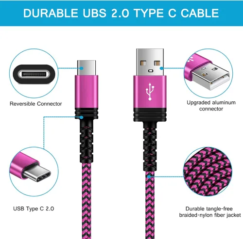 Miniatura 5 de Cable USB tipo C para iPhone 15 de carga rápida, cable USB A a USB C de 10 pies de largo de carga rápida para iPhone 17e 17 16 15 Pro Max Plus 16e