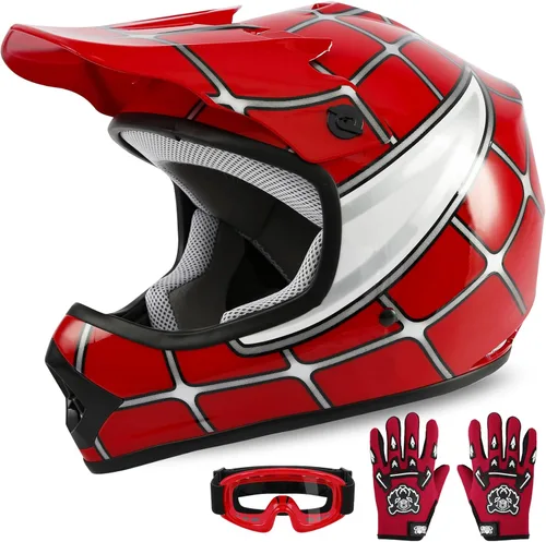 Miniatura 16 de XFMT DOT Casco de Dirt Bike para Niños y Jóvenes de Cara Completa, Cascos de Motocross para Off-Road ATV Bicicleta de Calle Cuatrimoto Motocicleta