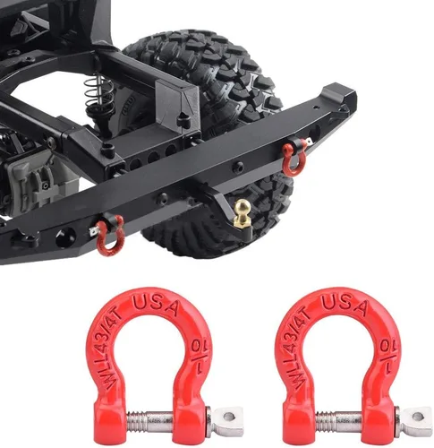 Miniatura 3 de HERCHR Gancho de remolque RC, 8 piezas de metal RC con hebilla de remolque con hebilla de remolque, grillete de bloqueo de enganche, accesorios