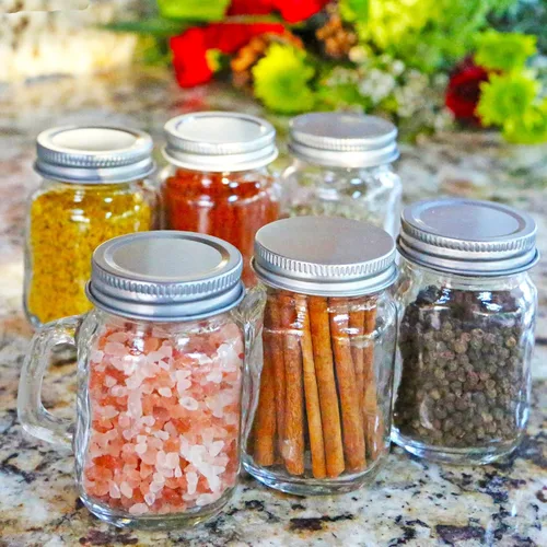 Miniatura 4 de Kate Aspen Tazas de Frasco Mason de 12 oz con Asas y Tapa Sólida (Juego de 6) Tazas de Vidrio para Beber de Cocina Favores de Baby Shower DIY