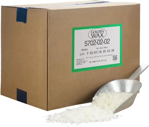 464 copos de cera de soja, cera de soja natural al por mayor para suministros de fabricación de velas (45 libras), blanco, GW-464