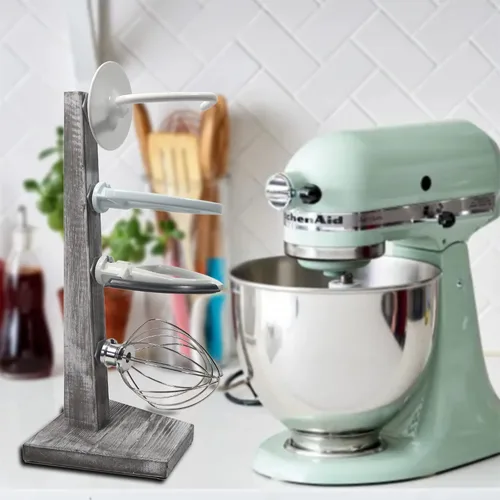 Miniatura 6 de Soportes de Madera para Accesorios de Batidora de Pie, Compatible con Accesorios de Mezcladora KitchenAid, Organizador de Accesorios de Cocina