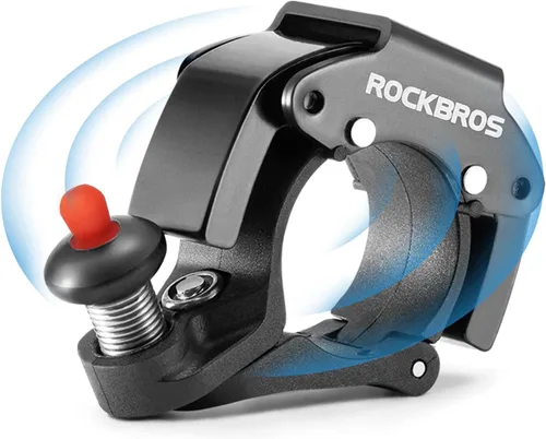 ROCKBROS Campanas de bicicleta Campanas MTB ocultas Campanas de bicicleta para manillares de 22.2mm, más de 100dB, timbre de sonido claro y largo,