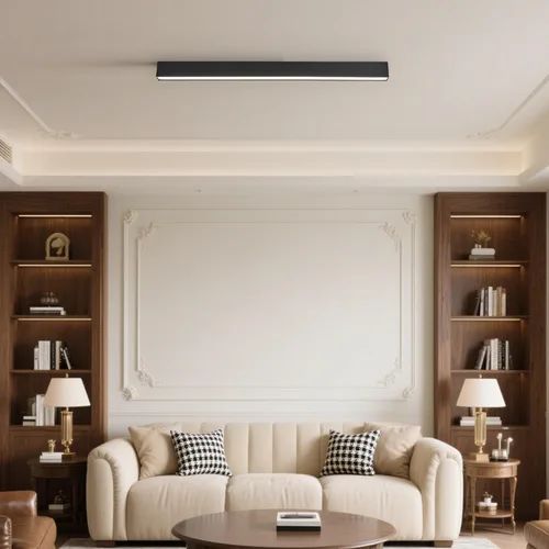 Miniatura 4 de Lámpara LED de techo negra, moderna y simple, instalación de superficie de techo de tira larga, adecuada para sala de estar, dormitorio, pasillo