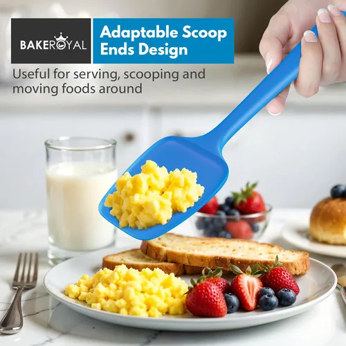 Miniatura 6 de BakeRoyal Juego de espátulas de silicona – 4 espátulas de goma de silicona resistente al calor 600 °F para tareas diarias – Espátulas de cocina