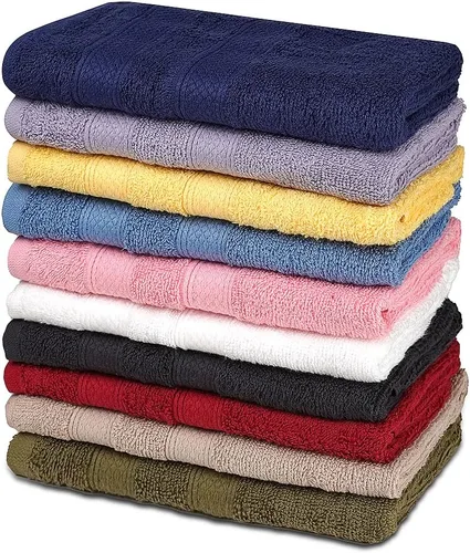 ZUPERIA Paquete de 10 toallas de mano clásicas (16 x 28 pulgadas), 100% algodón hilado en anillo, ligeras y superabsorbentes, de secado rápido, para