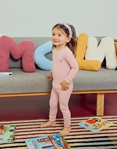 Miniatura 3 de moimoln Pijama de algodón suave y liso de manga larga para bebés y niños, 6 meses a 5 años
