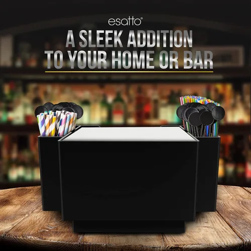 Miniatura 8 de Esatto Bar Products Premium Square Bar Caddy (negro) Herramienta de barra profesional utilizada para organizar fácilmente artículos de barra
