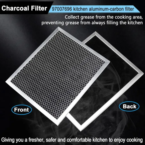 Miniatura 3 de 97007696 Filtro de grasa 41F apto para campana extractora B-roan Nu-tone de 8-3/4 x 10-1/2 pulgadas, filtro de carbón de malla de aluminio