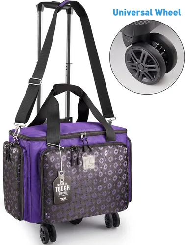 Miniatura 2 de Bolsa para máquina de coser con ruedas universales, funda de transporte para máquina de coser con cremalleras YKK, compatible con la mayoría
