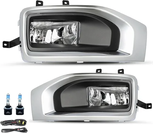 Miniatura 2 de SOCKIR Conjunto de faros delanteros y antiniebla para GMC YUKON SLT 2015-2020, SLE/Yukon XL SLT, SLE OE - Par de faros halógenos de fábrica, carcasa