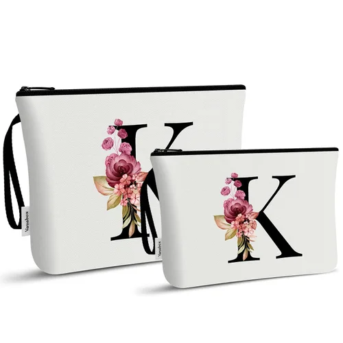 Miniatura 100 de Vavabox A-Z Bolsa de Maquillaje Personalizada, Regalos de Cumpleaños para Mujeres y Mamá, Regalos para la Mejor Amiga, Bolsa de Cosméticos