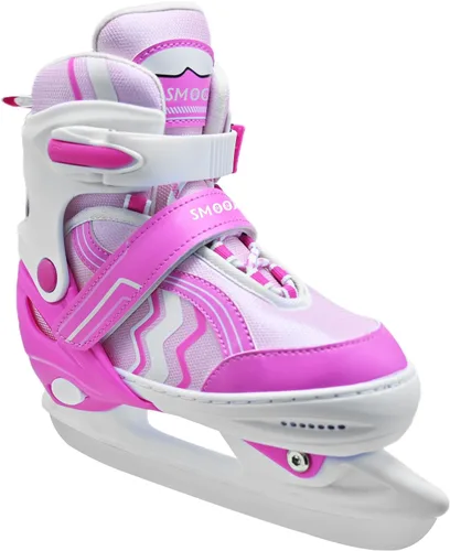 Miniatura 9 de Patines de hielo ajustables para niños y niñas, cuchillas lisas, tela transpirable y forro cómodo, patines de hockey para edades de 3 a 12 años