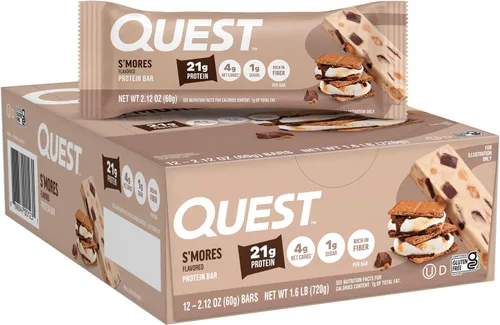 Miniatura 12 de Quest Nutrition Barra de proteína de trozos de chocolate menta, alto en proteínas, bajo en carbohidratos, sin gluten, apto para ceto, 12
