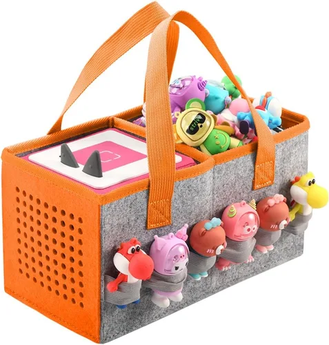 Miniatura 8 de Estuche de transporte para Toniebox Starter Set y figuras Tonies, bolsa plegable de tela de fieltro para viajes y juguete musical para Toniebox 2