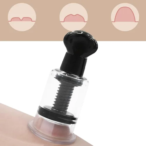 Miniatura 3 de Jesakmie 4 ventosas correctoras de pezones en blanco y negro de 2 tamaños, pezones invertidos, planos y tímidos, lactancia materna o mujeres