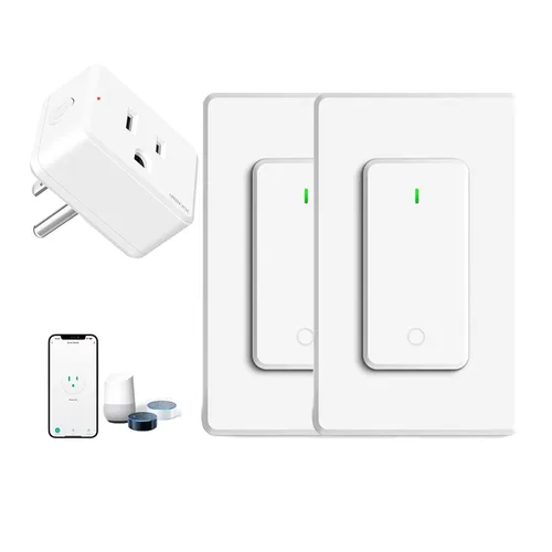 Miniatura 18 de Toma de control remoto, interruptor de luz y enchufe remoto greencycle con interruptor de luz inalámbrico, rango de 500 pies, no necesita cableado