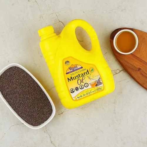 Miniatura 2 de Aceite de mostaza Rani (Kachi Ghani) 67.6 onzas (2 litros) sin OMG Sin gluten Vegano 100% natural Kosher