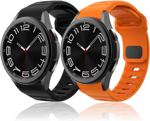 Miniatura 8 de Correa resistente sin huecos para Samsung Galaxy Watch Band 8 1.732 in 1.575 in/Galaxy Watch 8 Classic Band 1.811 in, correa deportiva de silicona