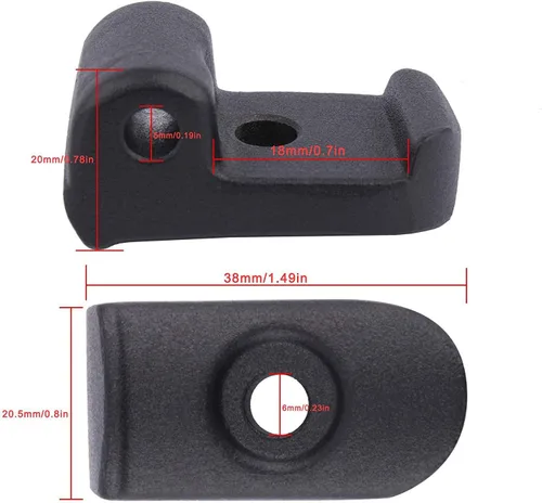 Reemplazo de gancho plegable delantero de aleación para Xiaomi Mijia M365 Scooter eléctrico Hebilla de goma de amortiguación para E-Scooter (4