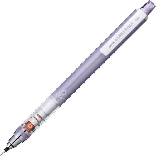 Lápiz portaminas Uni Kuru Toga estándar, negro, 0.0112 pulgadas, Violeta