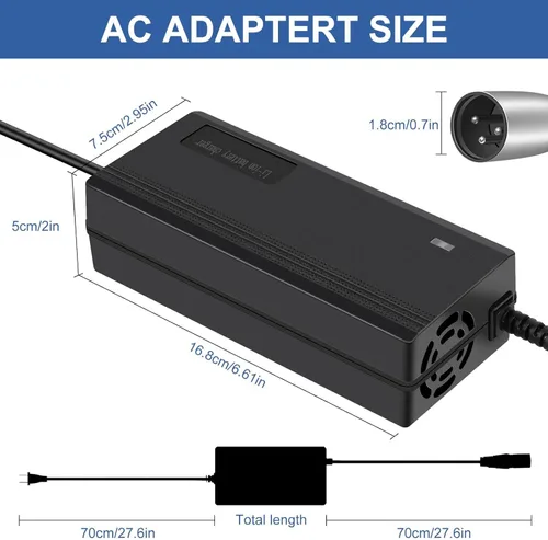 Miniatura 6 de Cargador XLR macho de 24 V (máximo 29.4 V), 2 A, 3 pines, para scooter eléctrico, conducción médica, scooter GoGo, Elite Traveler, Plus HD US, Ezip