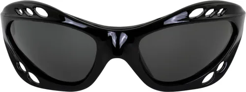 Miniatura 2 de Hurricane Eyewear Gafas flotantes polarizadas para motos acuáticas de categoría 4, 2 pares de marcos acolchados negros, lentes de espejo azul y humo