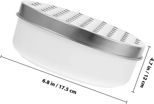 Miniatura 2 de Wakauto Rallador de queso de acero inoxidable con contenedor integrado Triturador de verduras para zanahorias, pepinos, papas, triturador
