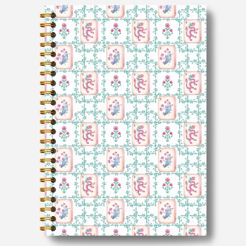 Miniatura 8 de Mahjong Friendship Notebook, Mahjong Gifts for Women Journal, Gifts for Mahjong Players Journal, Mahjong Hardcover Spiral Notebooks 5.5x8.3 Inch