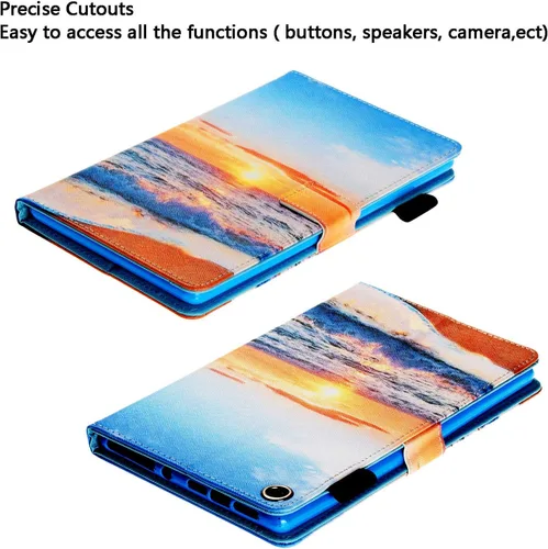 Miniatura 7 de Funda para tablet Fire HD 8 de 8ª/7ª/6ª generación de 8.0 pulgadas con soporte para lápices [encendido y apagado automático] ranuras para tarjetas