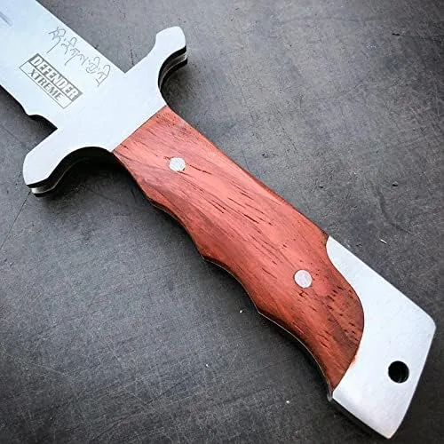 Miniatura 4 de Machete táctico de acero inoxidable de 18 pulgadas con mango de madera