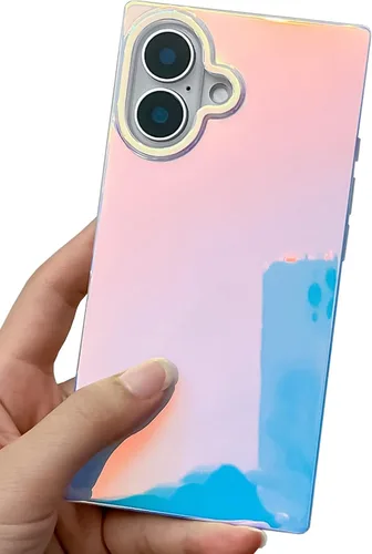 Miniatura 53 de Funda compatible con iPhone 14 Pro con borde rectangular, bonita funda protectora de lujo con pintura al óleo y flores para mujeres y niñas, funda