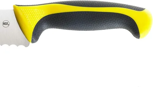 Miniatura 4 de Mercer Culinary Millennia Colors - Cuchillo para pan, borde ondulado de 10 pulgadas de ancho, color amarillo