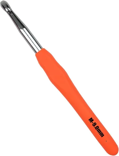Miniatura 14 de Mdoker Ganchos de ganchillo extralargos, agarre ergonómico, mango suave para ganchillo hecho a mano, agujas de ganchillo para manos artríticas